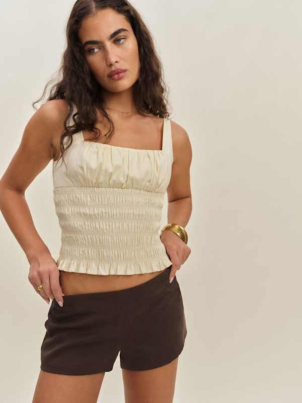 June Low Rise Short - Cafe